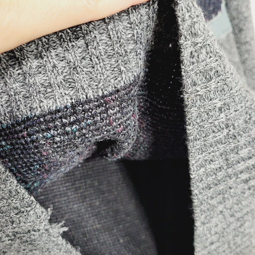 Vintage Oversized Knit Pullover Sweater Retro Style Crew Neck Abstract Pattern - Picture 4 of 9